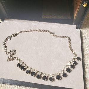 Black, Crystal & Gold JCrew Necklace